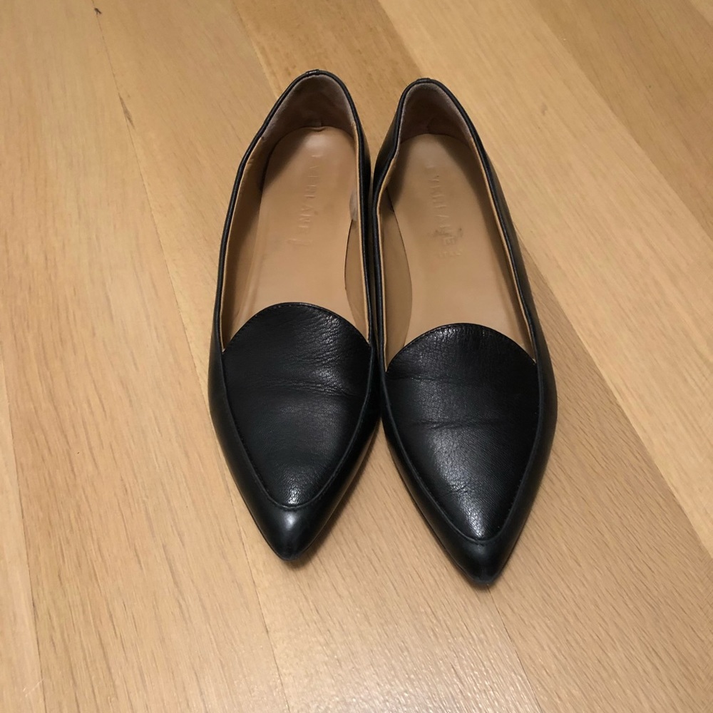 Black Everlane Pointy Toed Flats